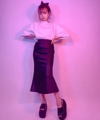 Emboss Flare Skirt　型押しフレアスカート