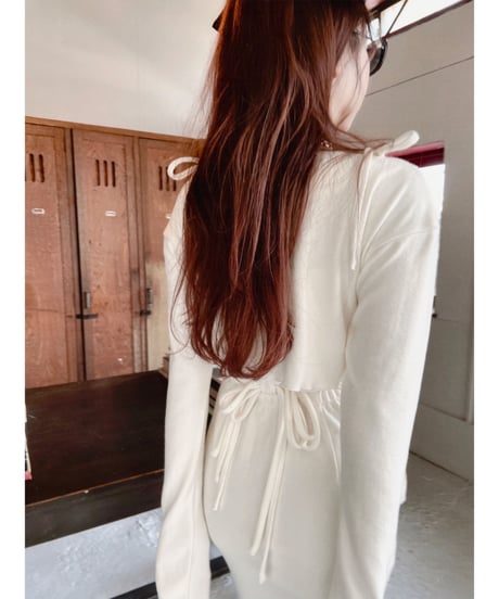2サイドポケット バックオープンスリットニットワンピース / 2Pockets Back Open Slit Knit One-Piece