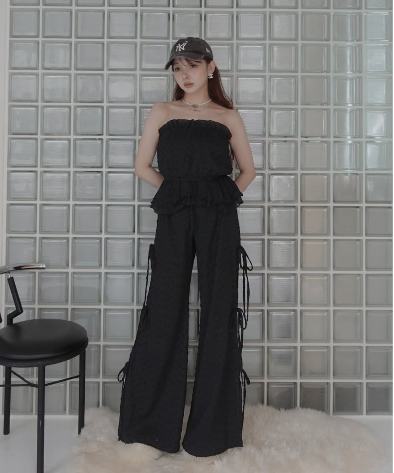 ルーズフィットリボンフレアパンツ/ Loose Fit Ribbon Flare Pants