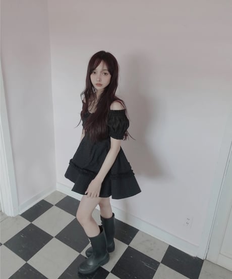［Black］キャミソールチュニックドレス /Camisole Tunic Dress
