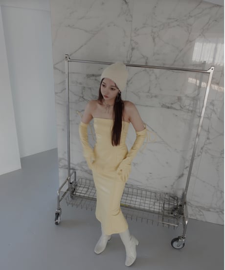 レザーベアワンピース(+グローブ) /FauxLeather Bare One-Piece(+Glove)
