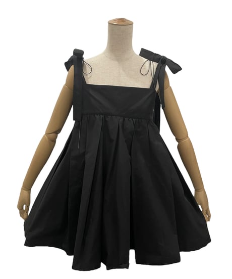 ダブルスカートリボンミニドレス / Double Skirt Ribbon Mini Dress