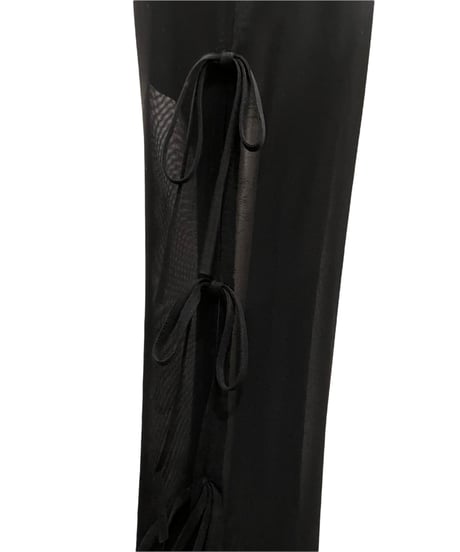 サイドリボンシアーフレアパンツ / Side Ribbon Sheer Flare Pants