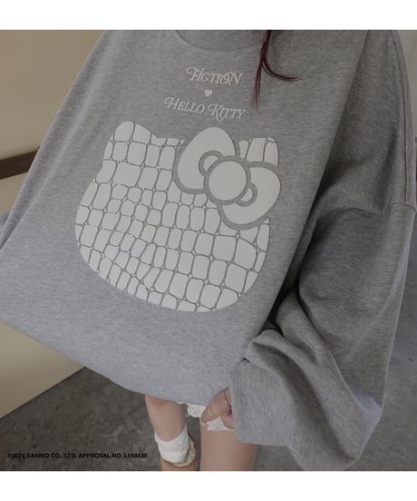 【Gray】♡ Croco Kitty ♡ ボリュームスリーブスウェットトップ / ♡Croco Kitty♡ Volume Sleeve Sweat Top