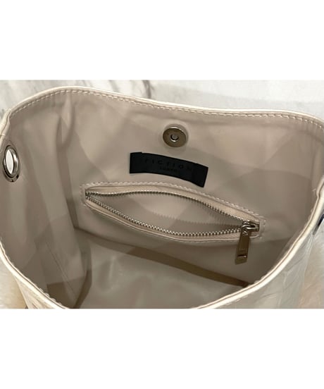 エナメルクロコフェザーバック / Enamel Croco Feather Bag