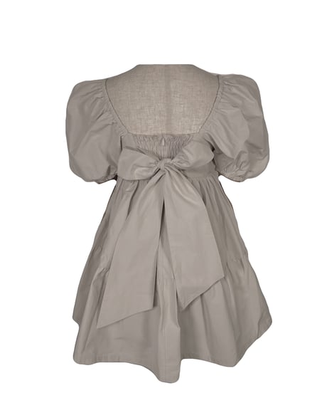 【ベージュ】パフスリーブチュニックワンピ Puff Sleeve Tunic One-Piece