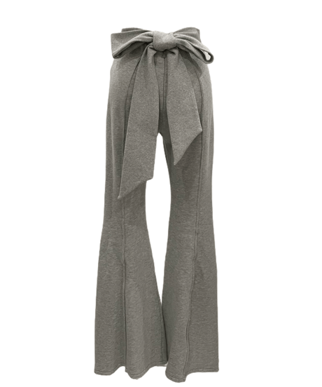 バックリボンサイドスリットフレアパンツ / Back Ribbon Side Slit Flare Pants