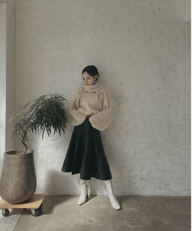fictiontokyo ハンドニッティングリボントップ ハンドニッティングリボントップ / Hand Knitting Ribbon Top