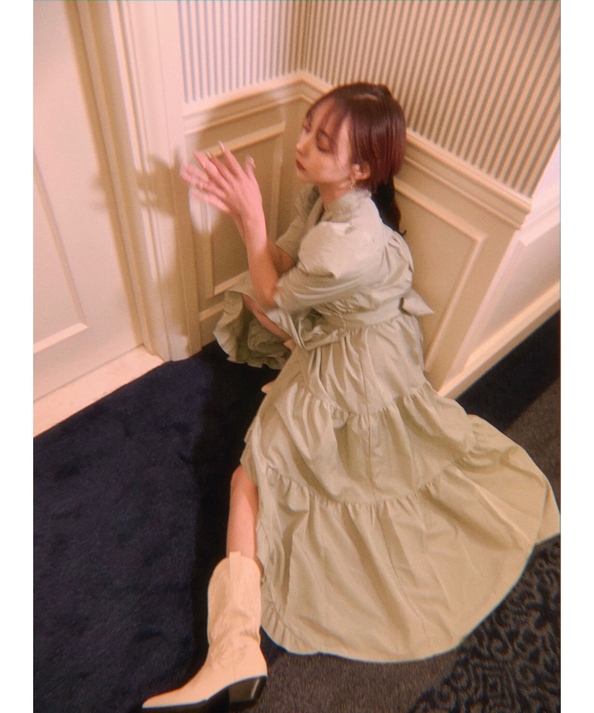 itimi購入 ガウン ワンピース （vintage インド 刺繍 キャミソール  