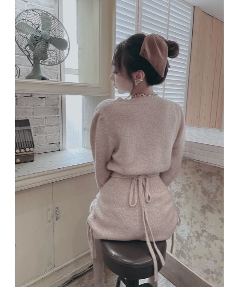 サイドリボンニットショートパンツ / Side Ribbon Knit Short サイドリボンニットショートパンツ / Side Ribbon Knit Short