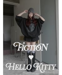 【Black】♡ Croco Kitty ♡ ボリュームスリーブスウェットトップ / ♡Croco Kitty♡ Volume Sleeve Sweat Top