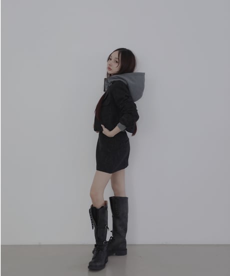 ［Black］ツイードスカート / Tweed Skirt