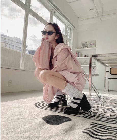 ハーフジップアップナイロンフーディー / Half Zip-up Nylon Hoodie
