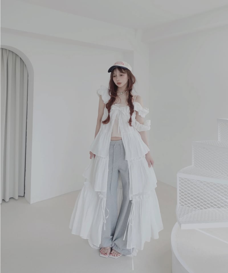 White】ガウンドレス/Gown Dress | FICTION TOKYO OFFICI