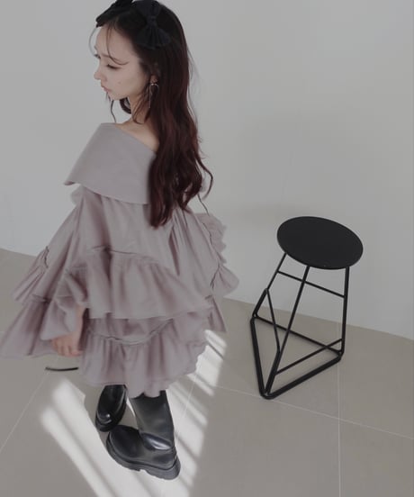 2wayチュニックワンピース / 2Way Collar Tunic One-Piece