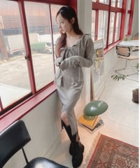 2サイドポケット バックオープンスリットニットワンピース / 2Pockets Back Open Slit Knit One-Piece