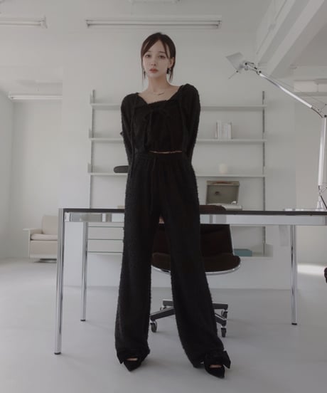 フロントリボンカーディガン(キャミソール付) / Front Ribbon Cardigan (+Camisole)
