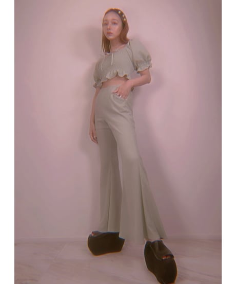 スプリングハイウェストフレアパンツ　Spring High Waist Flare Pants