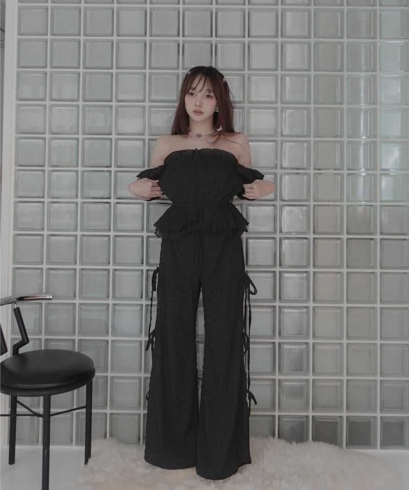 セットアップ割引①】リボンパンツ＋Act.01ドットトップ | FICTION