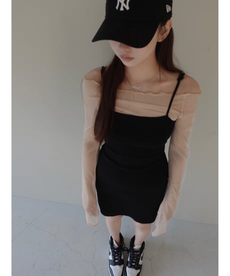 【Basic Collection】シアークロップドトップ-Short- /Sheer Cropped Top