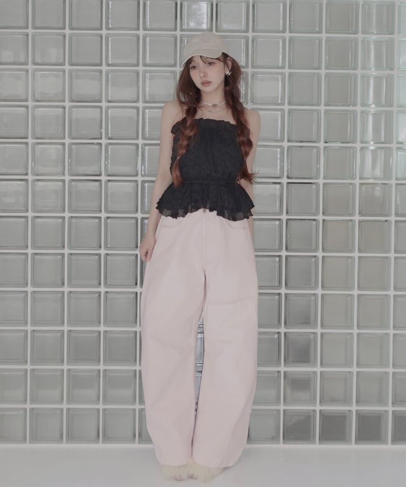 【PalePink】バレルデニム / BarrelLeg Denim サイズ0 PalePink】バレルデニム / BarrelLeg Denim | FICTION TO