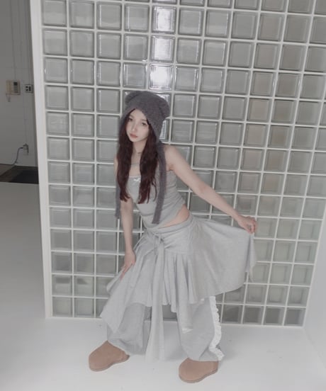 【Sweat Gray】ランダムスカート / Random Skirt