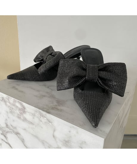 ストローリボンパンプス / Straw Ribbon Pumps