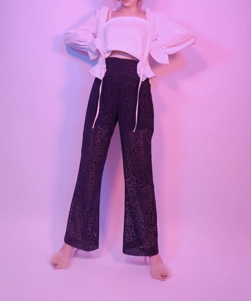 Leopard Sheer Pants レオパードシアーパンツ | FICTION TOKYO Leopard Sheer Pants レオパードシアーパンツ | FICTION TOKYO