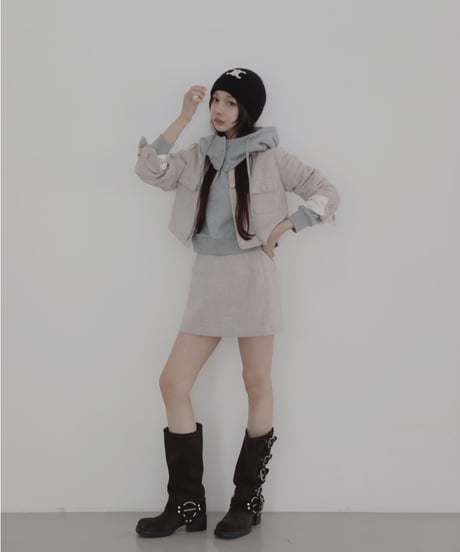 【DustyPink】ツイードジャケット/Tweed Jacket