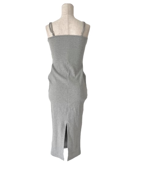【Basic Collection】リブキャミソールスリットワンピース-Long- /Rib Camisole Slit One-Piece