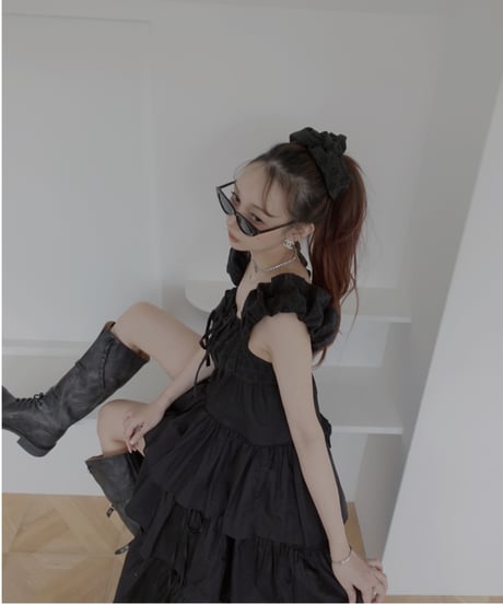 【Black】ガウンドレス/Gown Dress