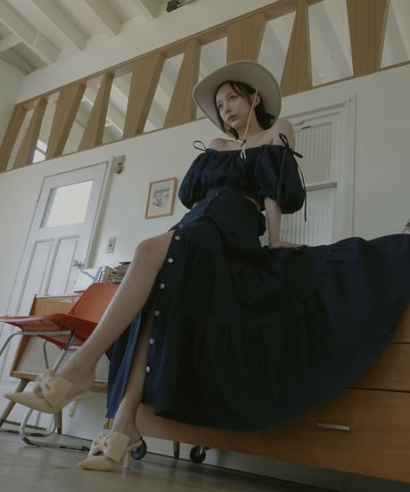 バルーンスリーブデニムトップ / Ballon Sleeve Denim Top