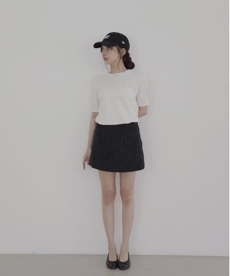 ［Black］ツイードスカート / Tweed Skirt