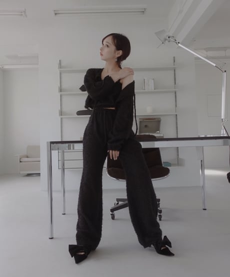 フロントリボンカーディガン(キャミソール付) / Front Ribbon Cardigan (+Camisole)