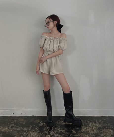 バックリボンロンパース / Back Ribbon Rompers