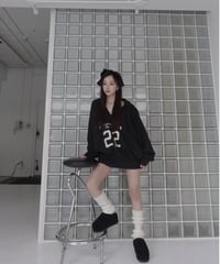 【Black】♡22♡2Wayカラートップ / ♡22♡2Way Collar Top