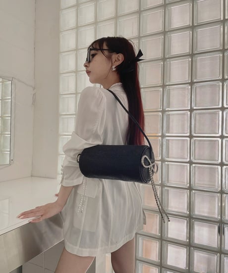 Bijou Ribbon Round Bag / ビジューリボンラウンドバッグ