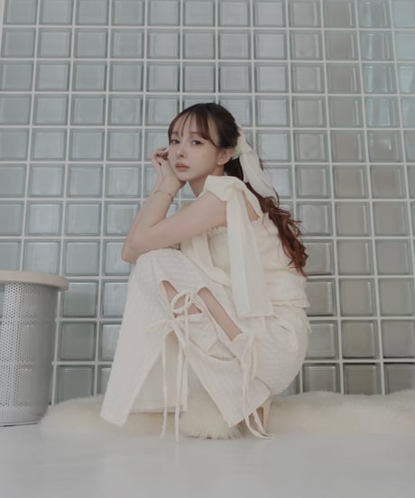ルーズフィットリボンフレアパンツ/ Loose Fit Ribbon Flare Pants