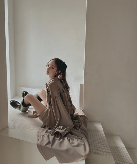 レースアップミリタリーガウンワンピース / LACE UP Military Gown One-Piece