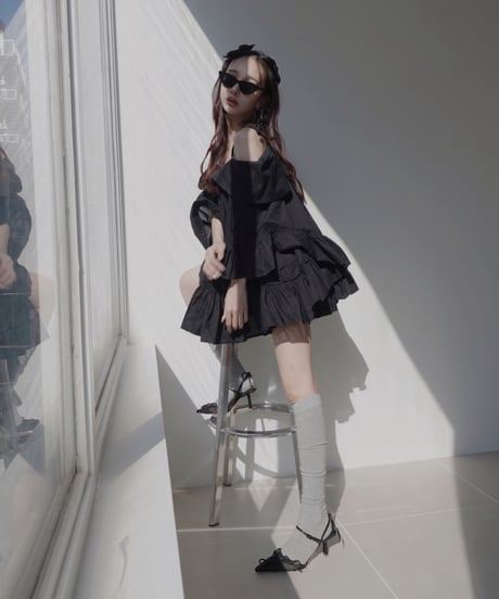 2wayチュニックワンピース / 2Way Collar Tunic One-Piece