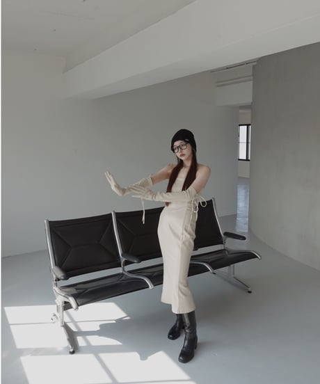 レザーベアワンピース(+グローブ) /FauxLeather Bare One-Piece(+Glove)