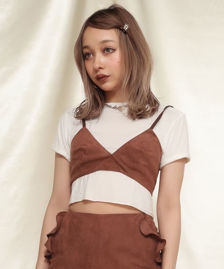 Fake Suede Bra top　スウェードブラトップ