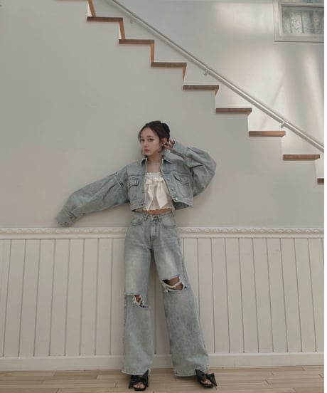 Puff Sleeve Cropped Jacket /パフスリーブクロップドジャケット