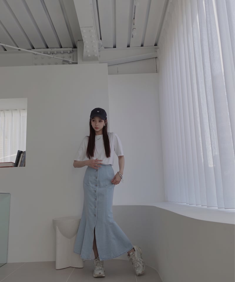 デニムフレアスカート /Denim Flare Skirt | FICTION TOKYO O デニムフレアスカート /Denim Flare Skirt | FICTION TOKYO O