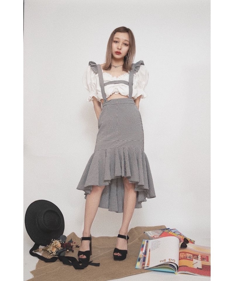 fiction tokyo Gingham Check Skirt