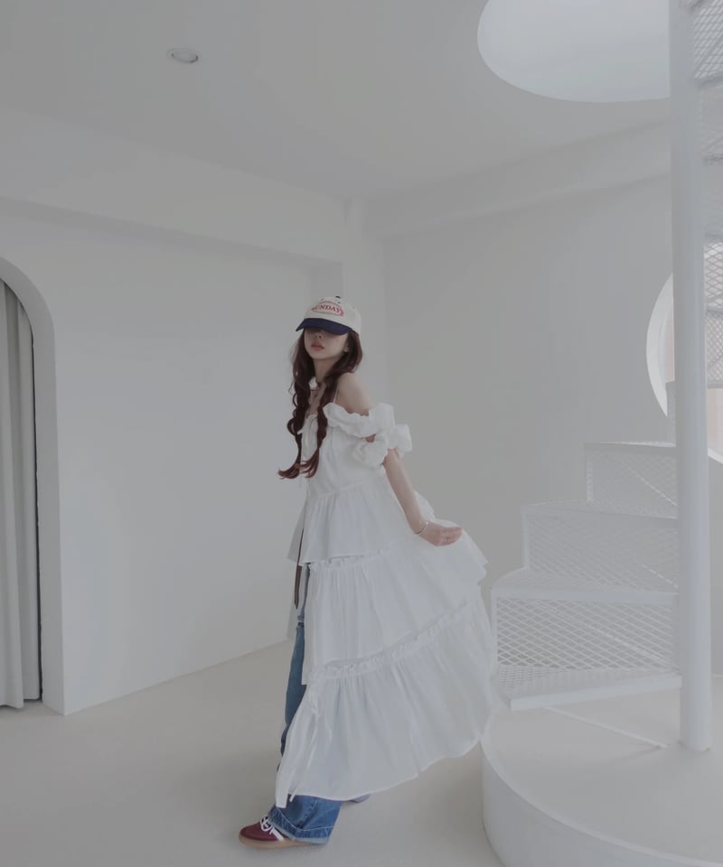 White】ガウンドレス/Gown Dress | FICTION TOKYO OFFICI