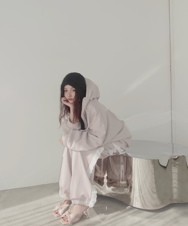 epine Heart logo zip set up gray トップスのみ Heart logo zip set up （2 color） | épine