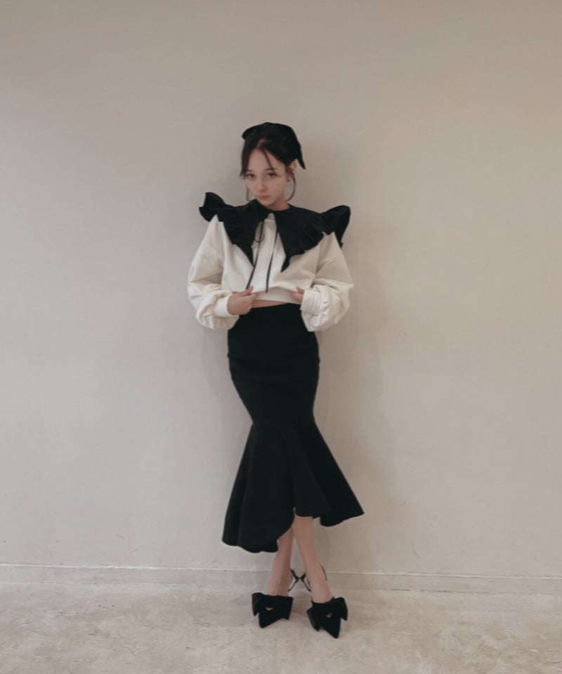 フリルビッグ襟ブラウス / Fril Big Collar Blouse | FICTIO フリルビッグ襟ブラウス / Fril Big Collar Blouse | FICTIO