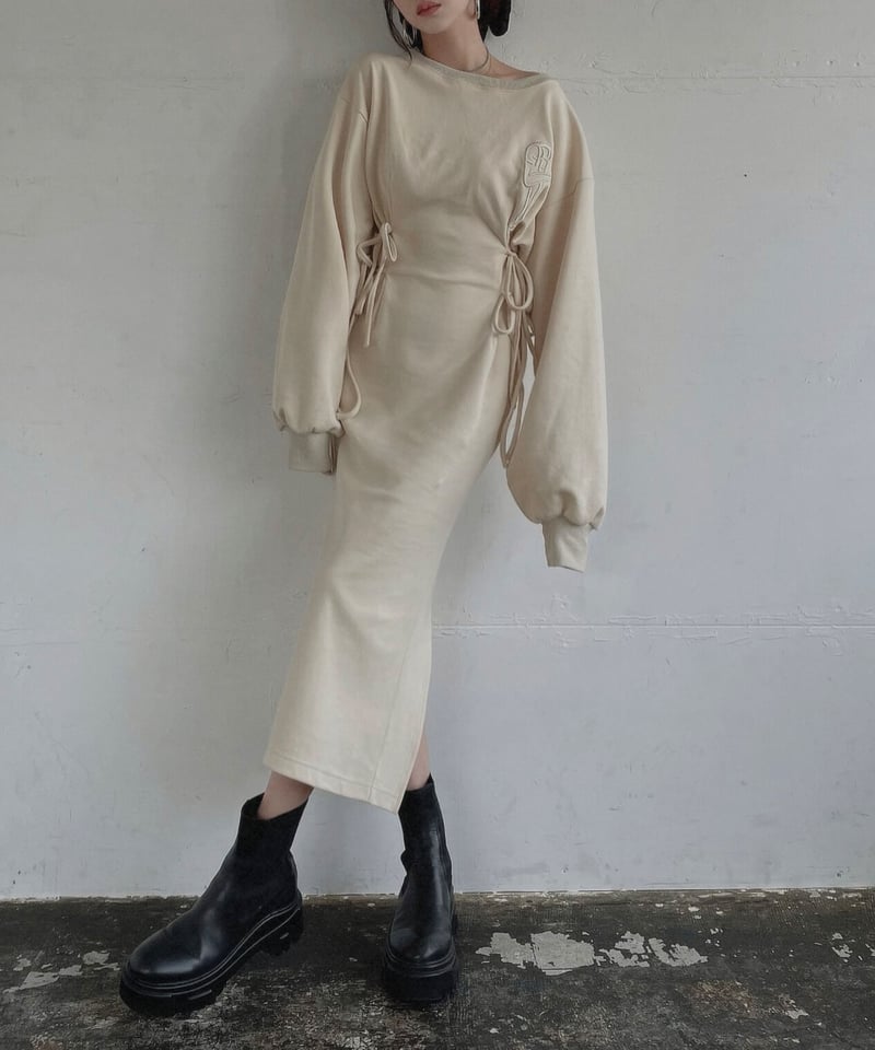 バックスリットロンTワンピ /Back Slit Long Sleeve T One-Piec