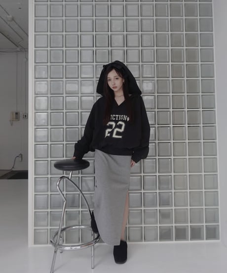 【Black】♡22♡2Wayカラートップ / ♡22♡2Way Collar Top